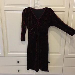 Burgundy Velvet Dress